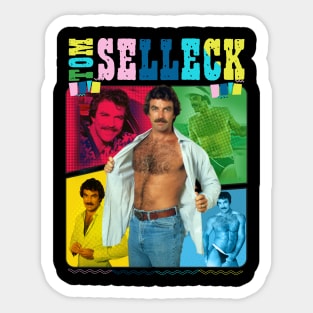 tom selleck super dad Sticker